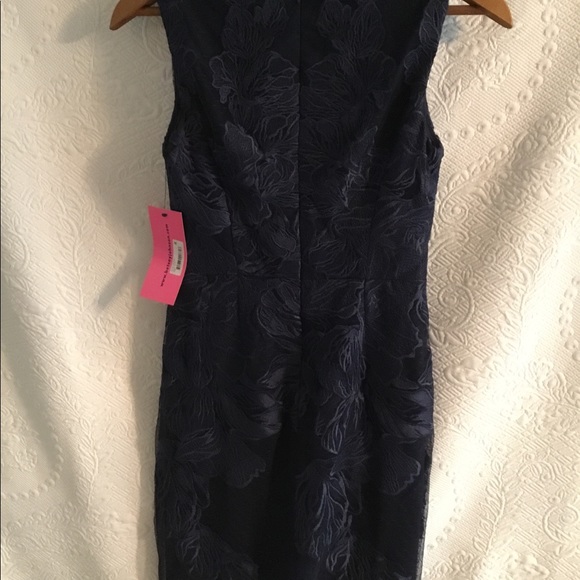 BETSEY JOHNSON Fitted Navy Lace Dress Sz 4 NWT - Picture 3 of 6